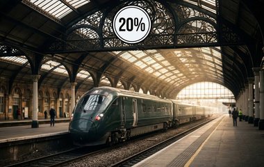 قطارات بريطانيا — حتى 20%